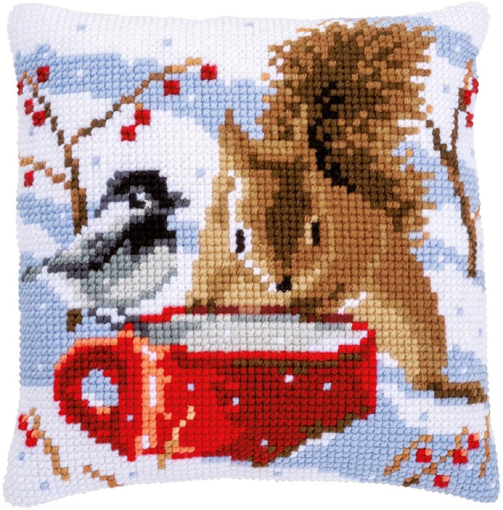 Vervaco PN-0163871 Kreuzstichkissen, Mehrfarbig, 40x40cm