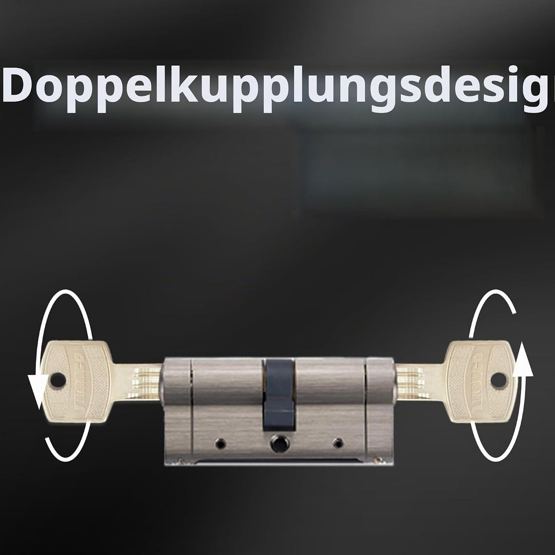 Schliesszylinder Grösse 45 45 mm Anti-Break Doppelöffner Einsteck Zylinderschloss,5 Hauptschlüssel u