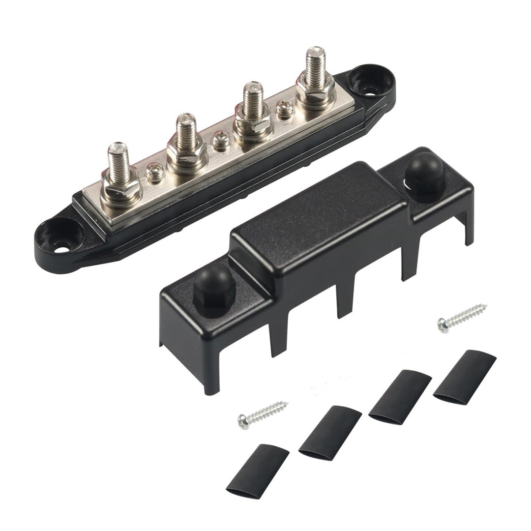 180A Sammelschiene 12V - 48V DC Sammelschiene für Geländewagen Boot Camper Verteilerblock M8 + 8X M4