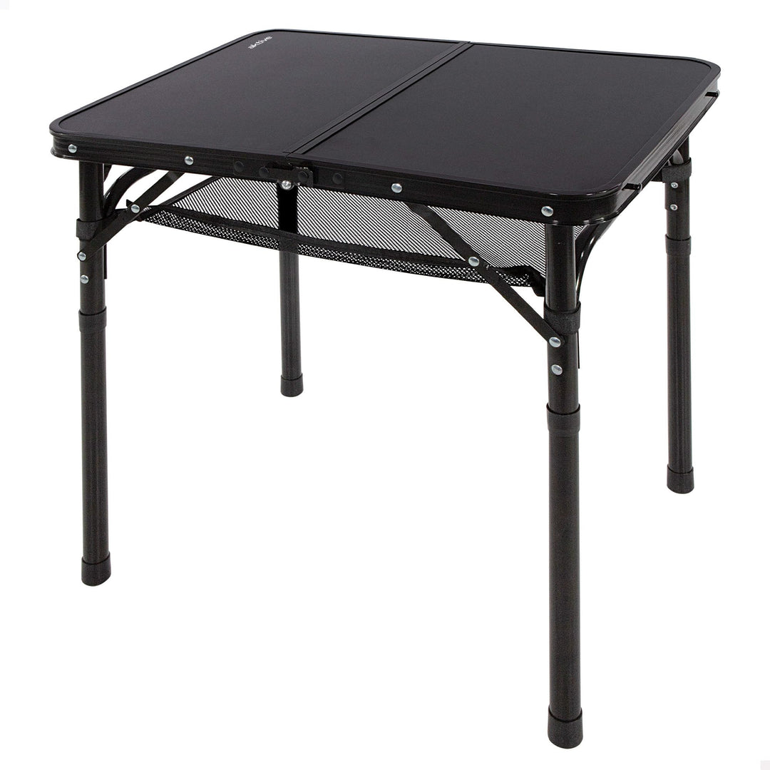 AKTIVE Kleiner Klapptisch, Schwarz, 60x45x27/56 cm, Höhenverstellbar, Anti-Rutsch-Stopper, Tragkraft