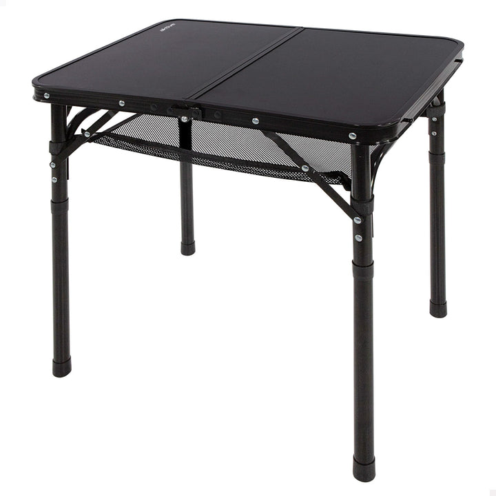 AKTIVE Kleiner Klapptisch, Schwarz, 60x45x27/56 cm, Höhenverstellbar, Anti-Rutsch-Stopper, Tragkraft