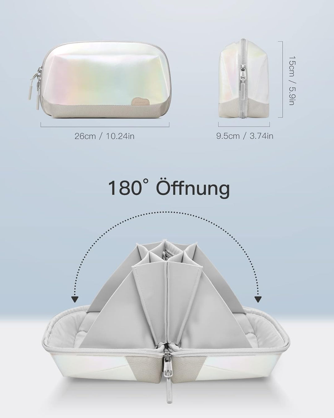Inateck Elektronik Case, Spritzwassergeschützte Zubehörtasche, Gadget Organizer Tasche, USB Kabel Or