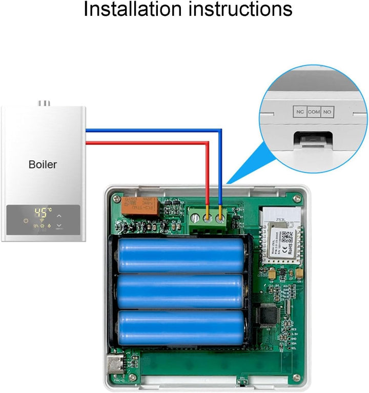 Smart Programmierbares Thermostat, Tuya Zigbee Thermostat Betrieben durch Batterie, Smart Thermostat