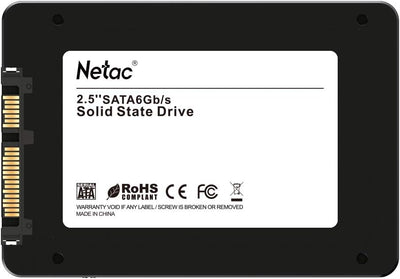 Netac SSD 240GB, SSD Festplatte Intern Sata 3.0 2,5 Zoll für Laptop, PC, Desktop, PS5 (N530S, Schwar