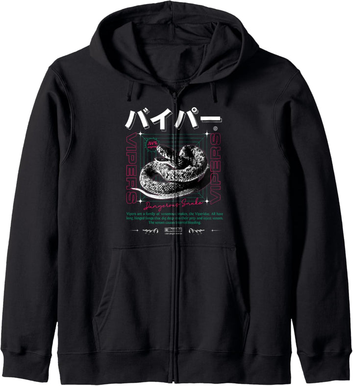Snake Vipers Venom - Sad Aesthetic Edgy Streetwear Kapuzenjacke