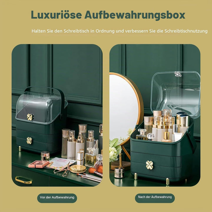 Galatée Tragbare Make Up Organizer Kosmetikbox Kosmetische Aufbewahrungs Box Mit Staubdichtem Deckel