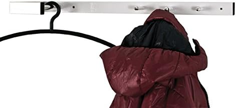 HAKU Möbel Wandgarderobe, Metall, chrom-weiss, B 4 x T 20 x H 70 cm, Chrom-weiss