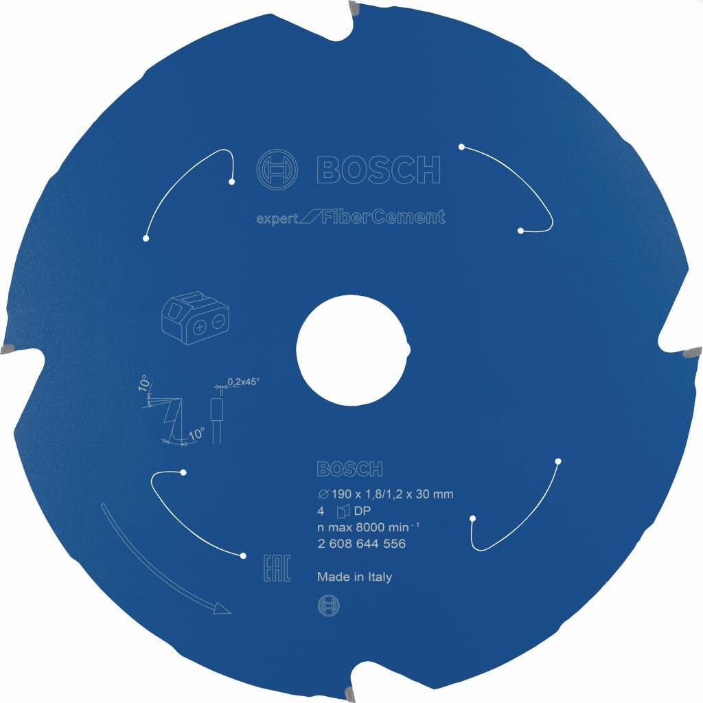 Bosch Accessories 1x Kreissägeblatt Expert for Fiber Cement (Faserzement, Sägeblatt Ø 190 x 30 x 1,8
