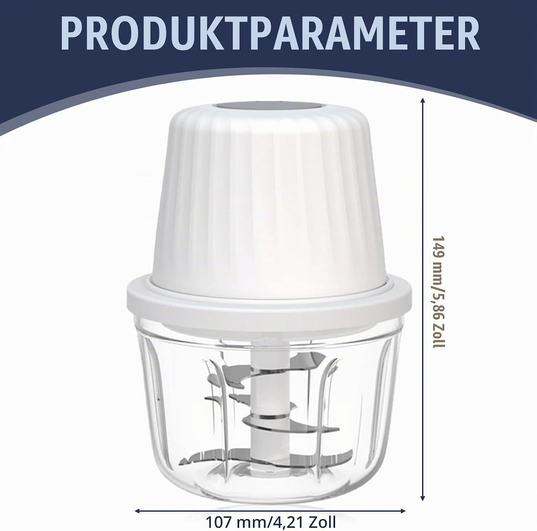 Zwiebelschneider Elektrisch, 400ml Zwiebel Zerkleinerer Elektrisch Multizerkleinerer Küche Aufladbar