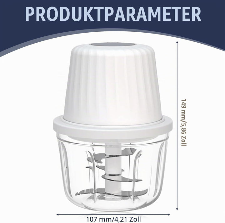 Zwiebelschneider Elektrisch, 400ml Zwiebel Zerkleinerer Elektrisch Multizerkleinerer Küche Aufladbar