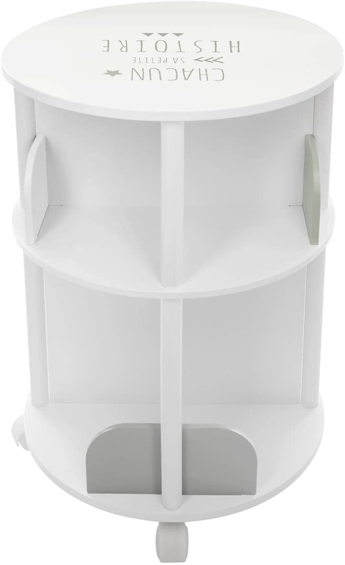 Kinderbücherregal rund - weiss und grau H 59 cm - Grau - Atmosphera créateur d'intérieur 1 Stück (1e
