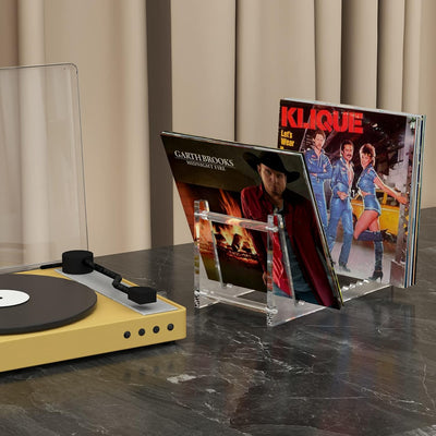 HIIMIEI Schallplatten Aufbewahrung,Acyrl Abnehmbar Schallplattenständer zum Vinyl Aufbewahrung | LP