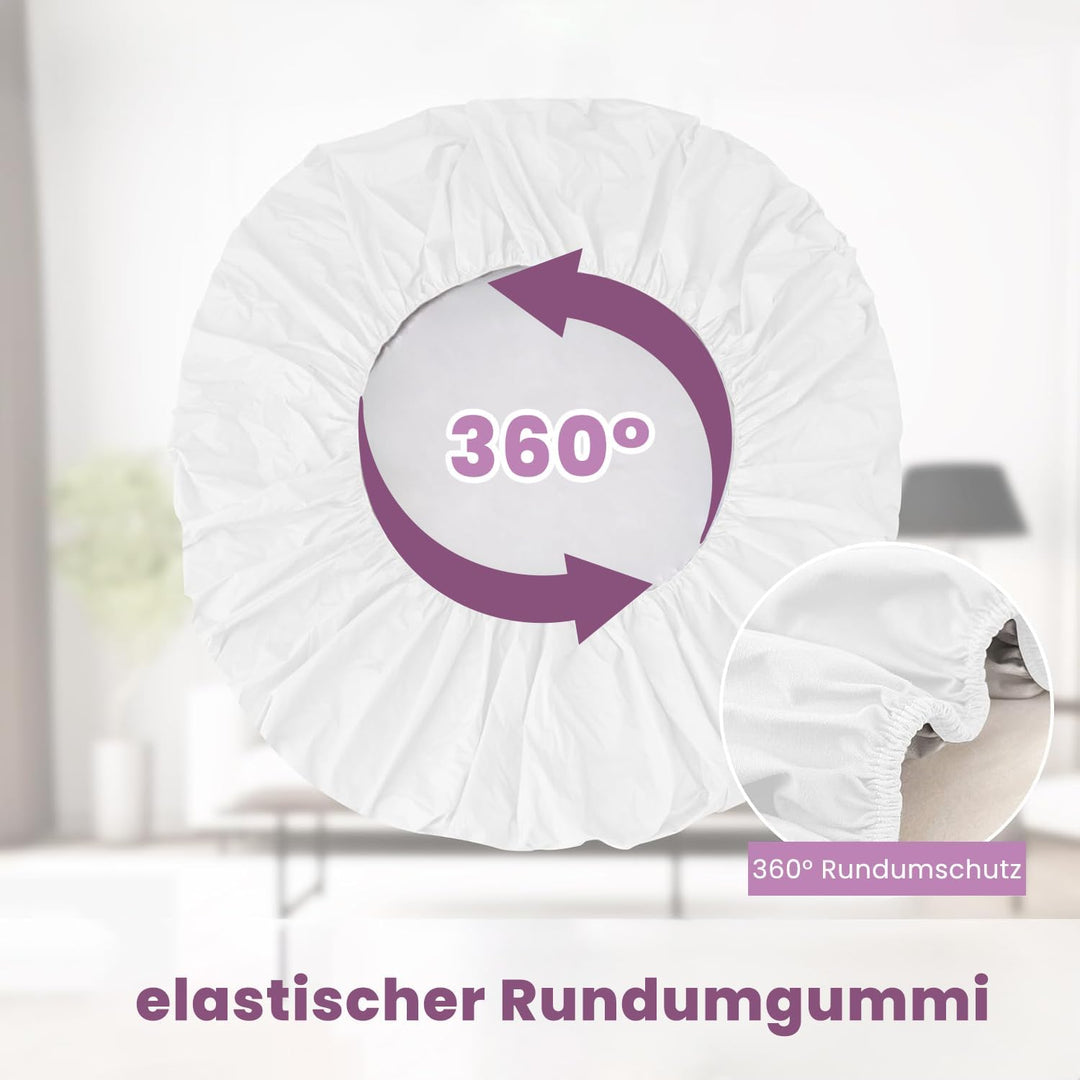 2er Set Matratzenschoner 70x140 Baby wasserdicht (Rundum-Gummizug)- Inkontinenzunterlage waschbar, w
