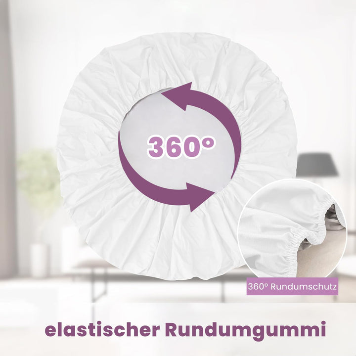 2er Set Matratzenschoner 70x140 Baby wasserdicht (Rundum-Gummizug)- Inkontinenzunterlage waschbar, w