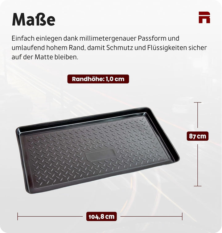 Recambo Kofferraumwanne passend für FIAT 500 | Typ 312 | ab 2007- | passgenau mit Rand