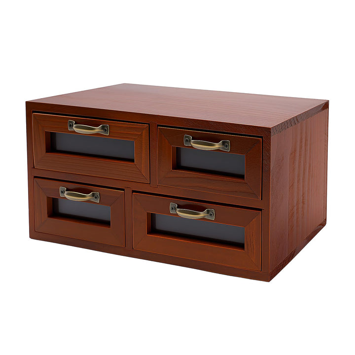 Schreibtisch Organizer Holz Aufbewahrungsschrank Mit 4 Schubladen FüR Zuhause Vintage Holzschubladen