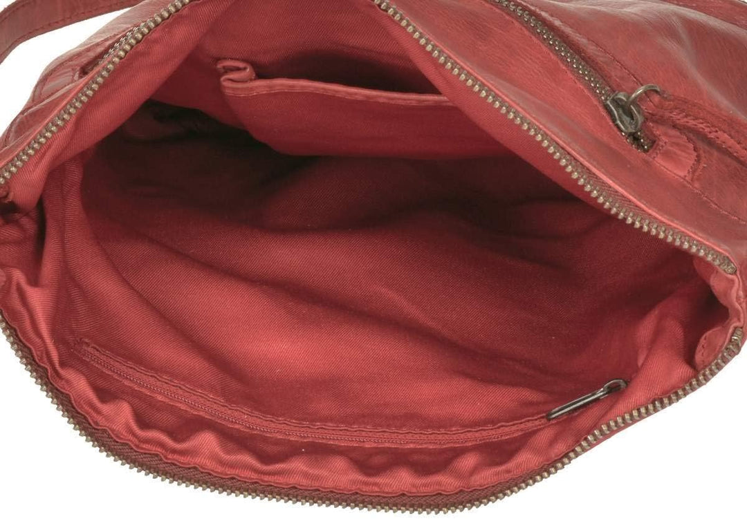 Bear Design Damen Tasche Ledertasche Umhängetasche Schultertasche 30x27cm rot