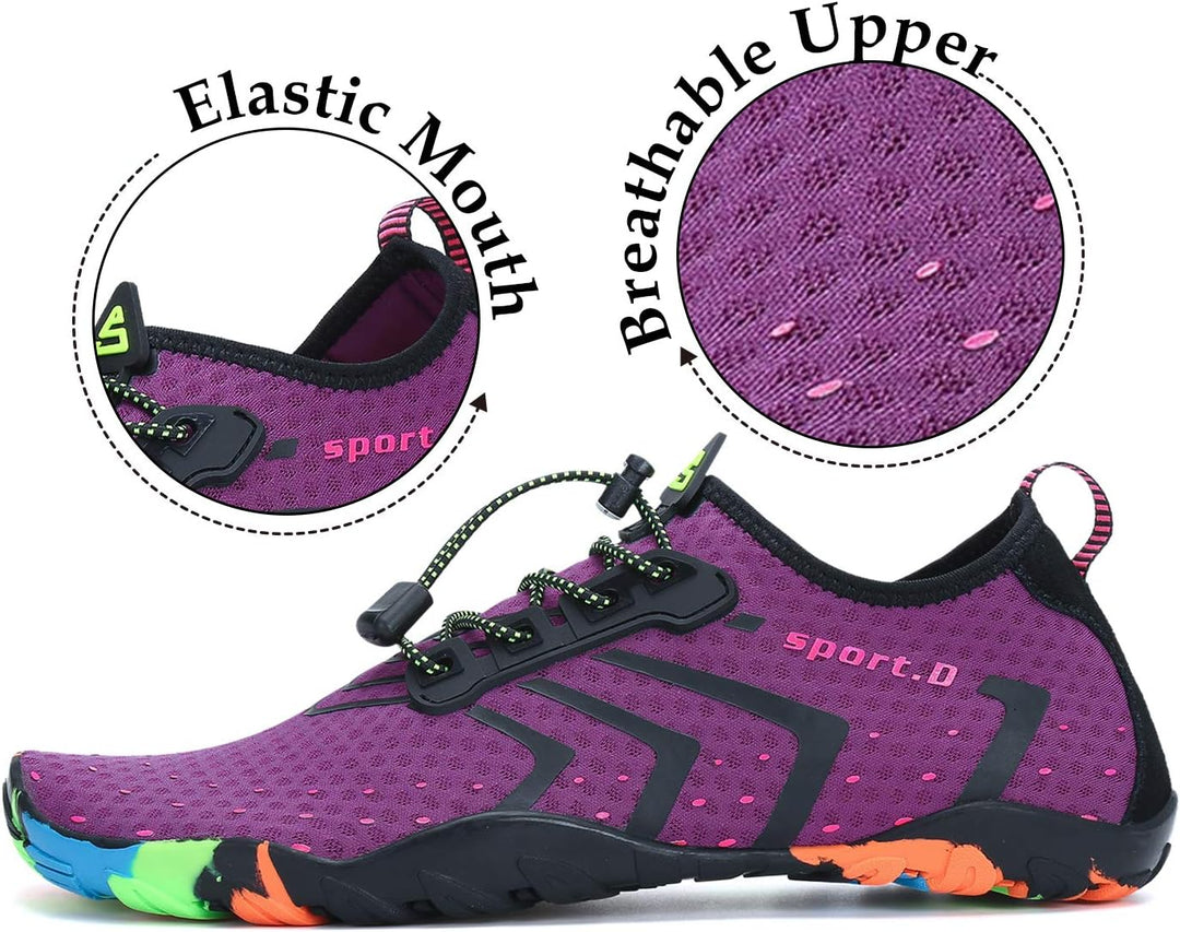 SAGUARO Badeschuhe für Herren Damen - 7/9 Drainagelöcher Schnelltrocknende rutschfest, Gr 35-48 40 E