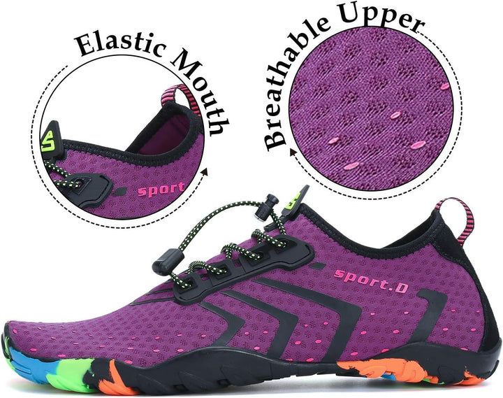 SAGUARO Badeschuhe für Herren Damen - 7/9 Drainagelöcher Schnelltrocknende rutschfest, Gr 35-48 40 E