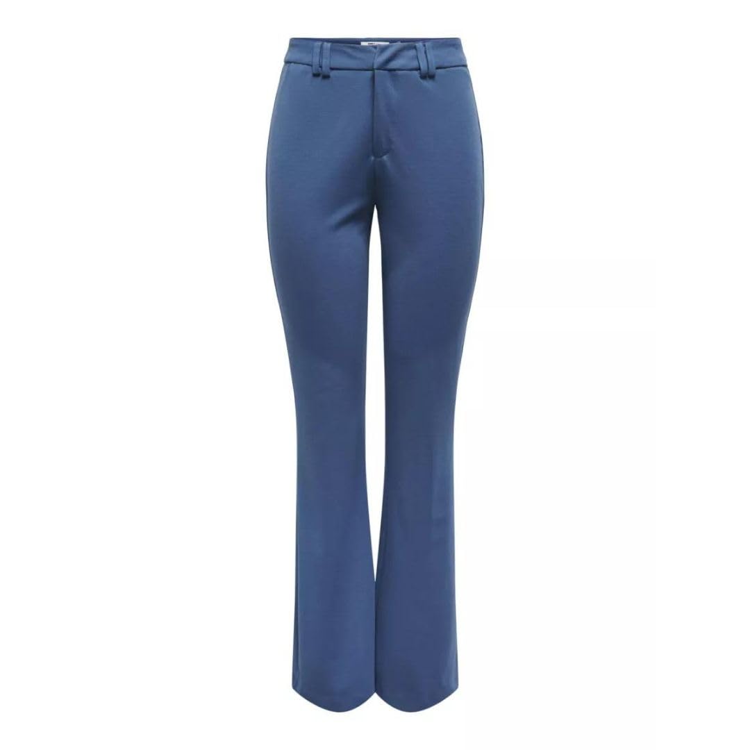 ONLY Damen Onlpeach Mw Flared Pant TLR Noos Hose, Ensign Blue