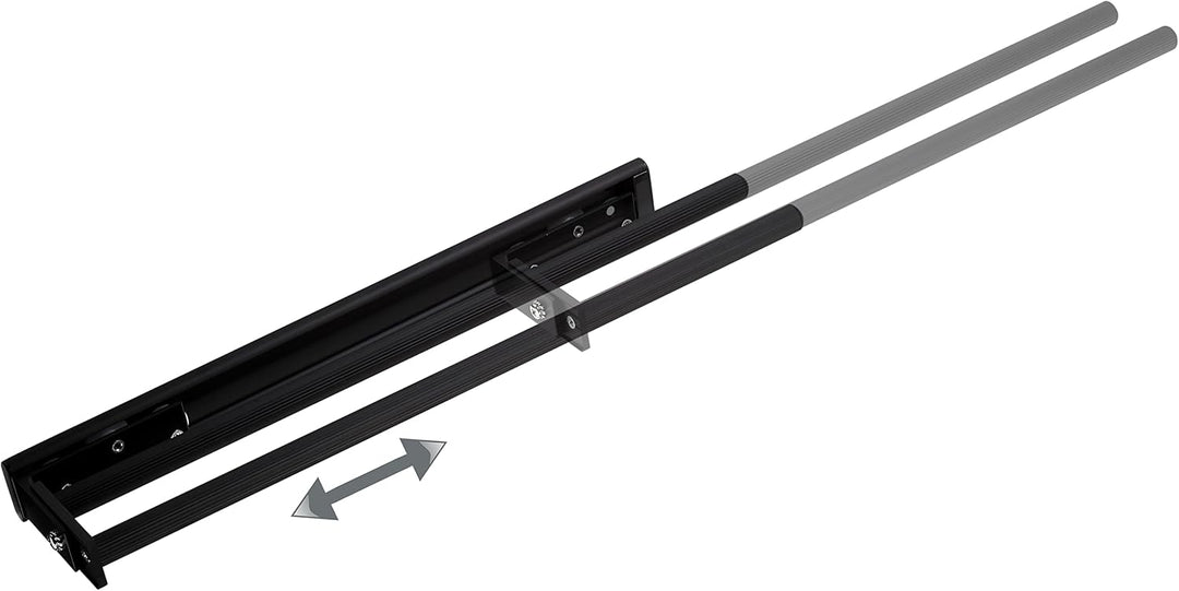 SOTECH 2 Stück Aluminium Handtuchhalter TED 2-armig schwarz matt (450-730 mm, ausziehbar, drehbar) T