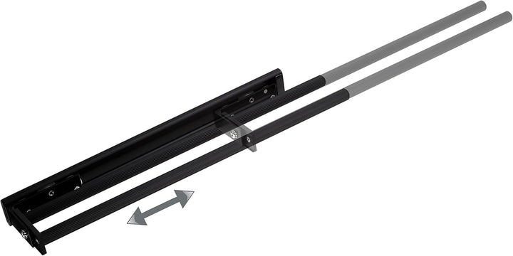 SOTECH 2 Stück Aluminium Handtuchhalter TED 2-armig schwarz matt (450-730 mm, ausziehbar, drehbar) T