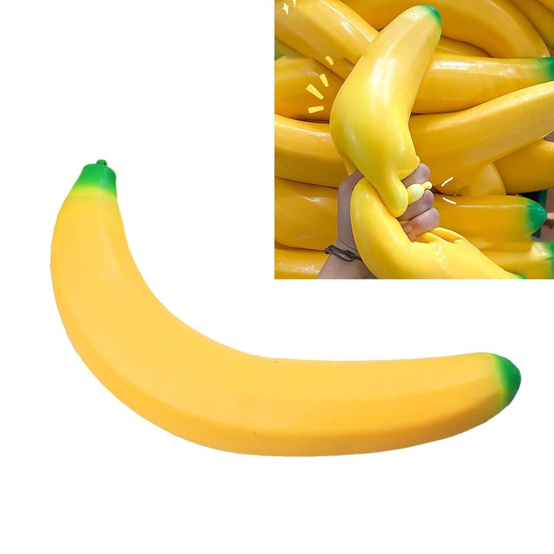 Bananen-Quetschspielzeug, Realistisches Frucht-Stressspielzeug, Weiche Gummis Banane Dehnbare Banane
