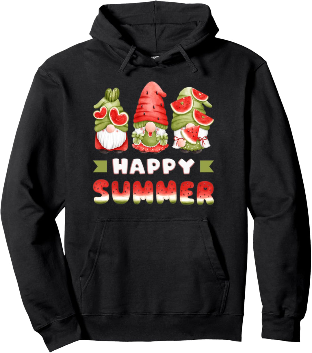 Sommer Zwerge, Wichtel, Gnome mit Wassermelonen Pullover Hoodie