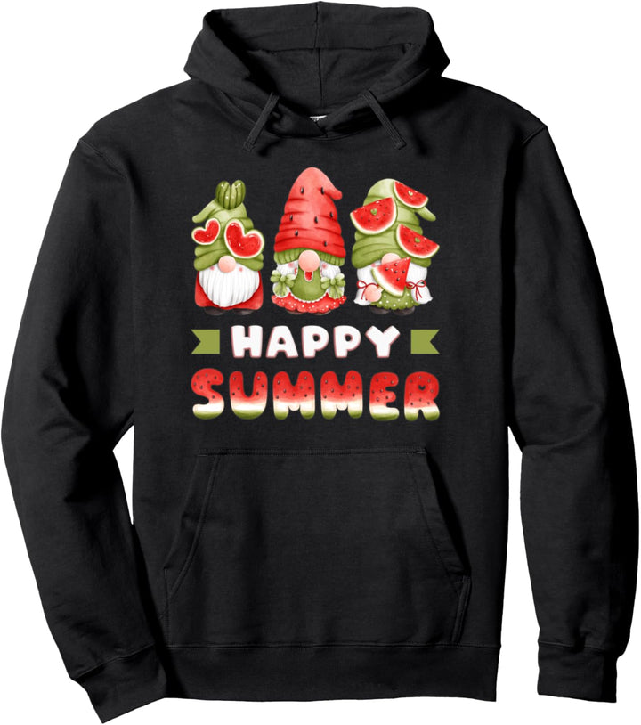 Sommer Zwerge, Wichtel, Gnome mit Wassermelonen Pullover Hoodie