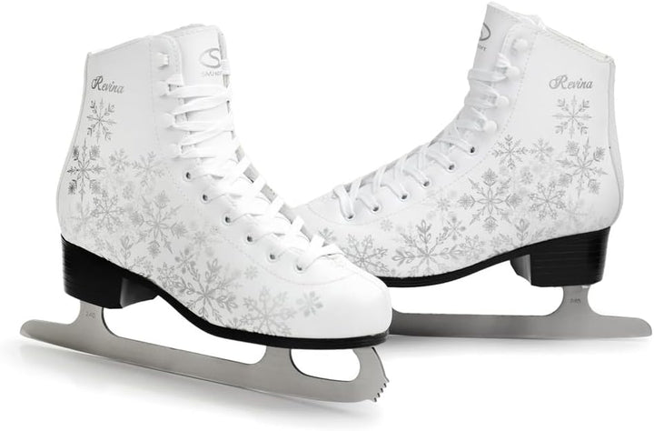 MADIVO SMJ Revina Damen Schlittschuhe Eiskunstlauf Eislaufschuhe Klassische Eislauf Weiss | Grössen: