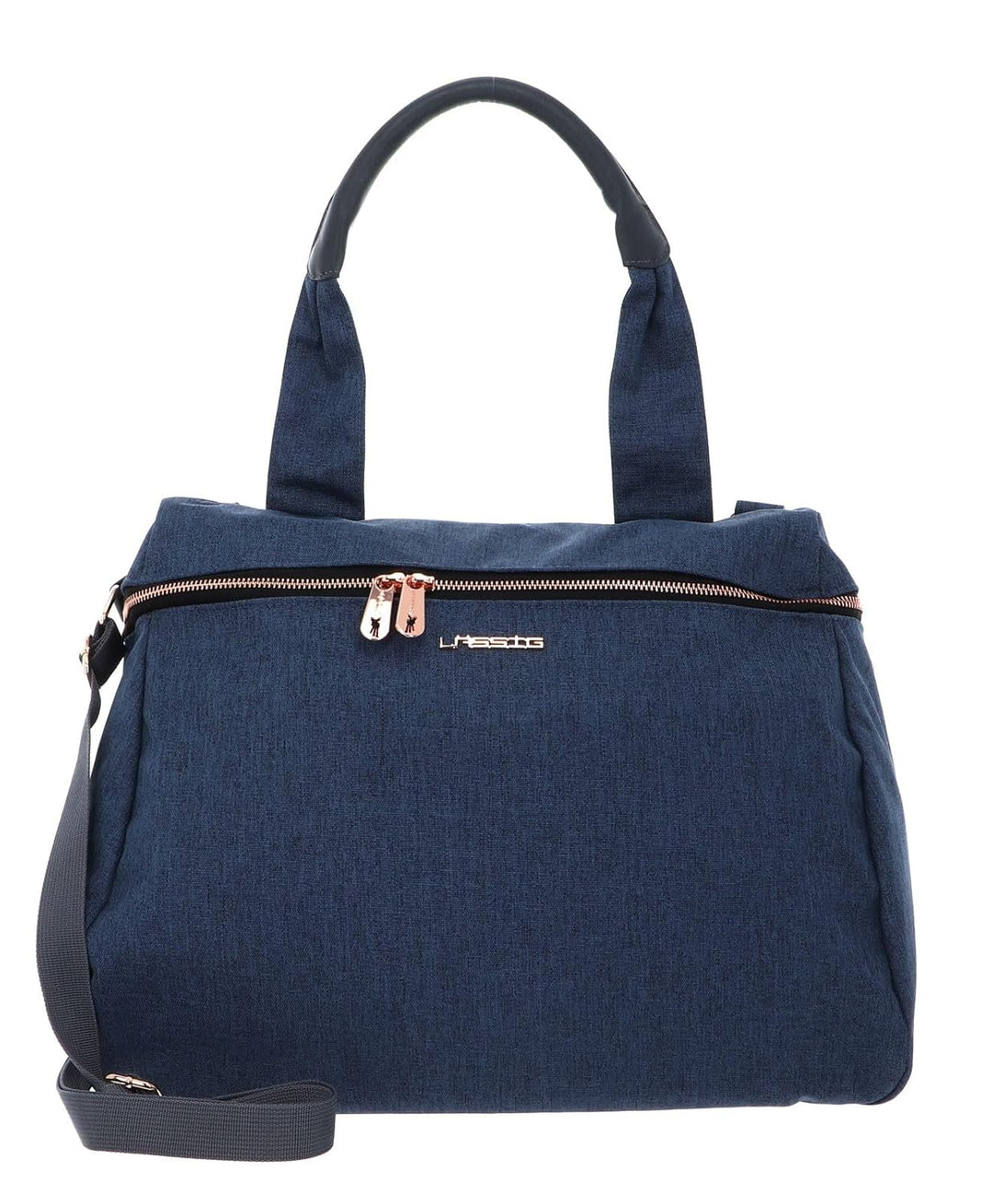 LÄSSIG Baby Wickeltasche Handtasche Stylischer Wickelrucksack inkl. Wickelzubehör/Glam Rosie Bag Bla