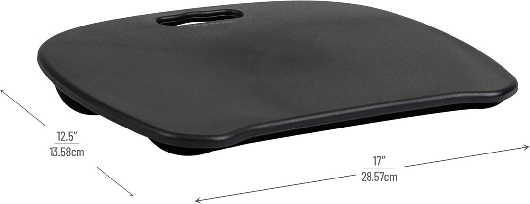 Mind Reader Tragbarer Laptop-Schreibtisch mit Griff, integriertes Kissen für Komfort, Schwarz, 12.5