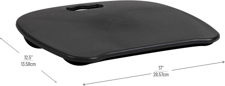 Mind Reader Tragbarer Laptop-Schreibtisch mit Griff, integriertes Kissen für Komfort, Schwarz, 12.5