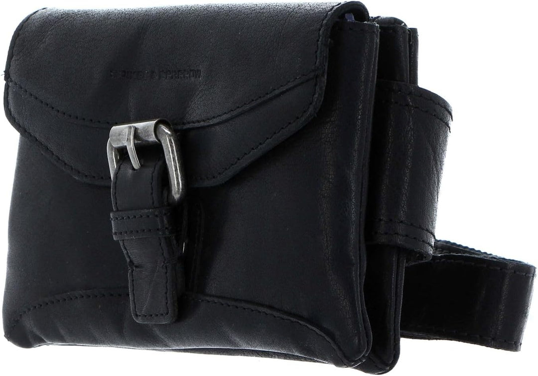 Spikes & Sparrow The Authentics Gürteltasche 19 cm Schwarz, Schwarz