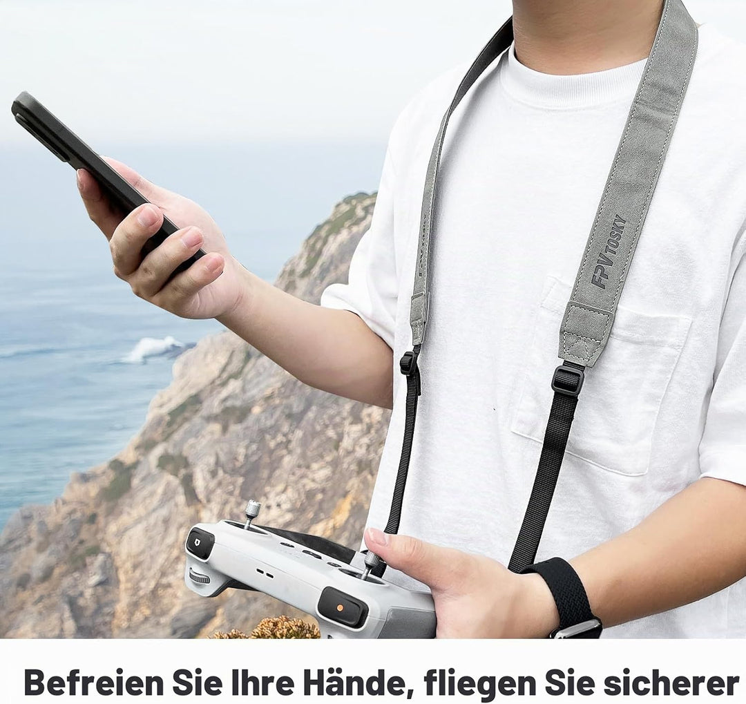 FPVtosky Gurt für DJI RC 2/RC Controller, Mini 5 pro /4 pro Umhängeband + 2 Steuerknüppel, Fernbedie