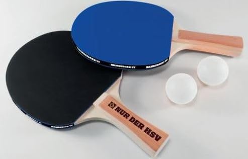 Hamburger SV HSV Tischtennis Set, 2 Schläger und 2 Bälle