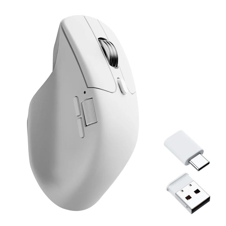 Keychron M6 Upgrade Wireless Bluetooth/2.4 GHz/Kabelgebundene Optische Maus,1000Hz Leichtgewicht Pro