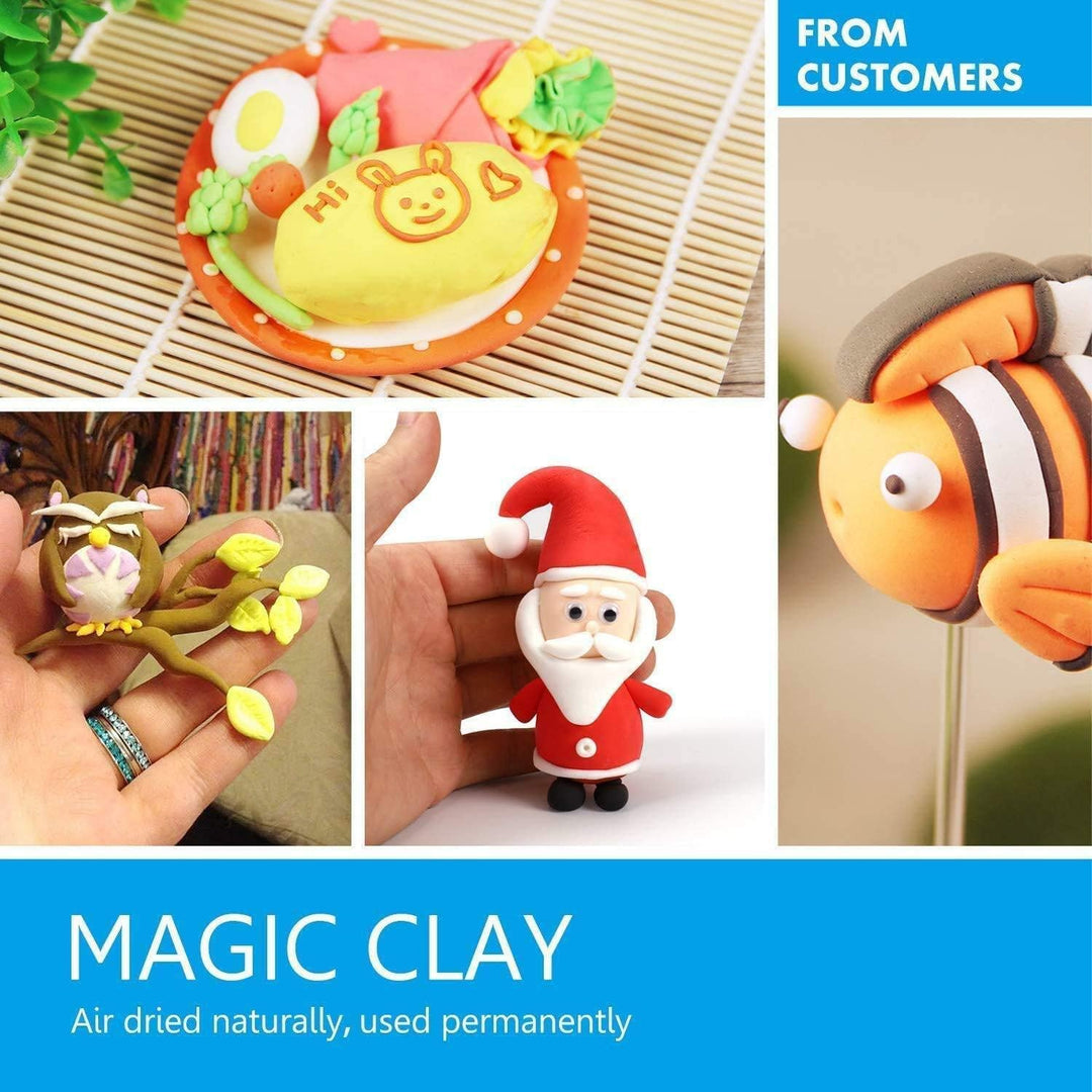 36 Farben Lufttrockener Ton, ultraleichter Modellier-Ton, LCHM Magic Clay DIY Kreativer Modellierung