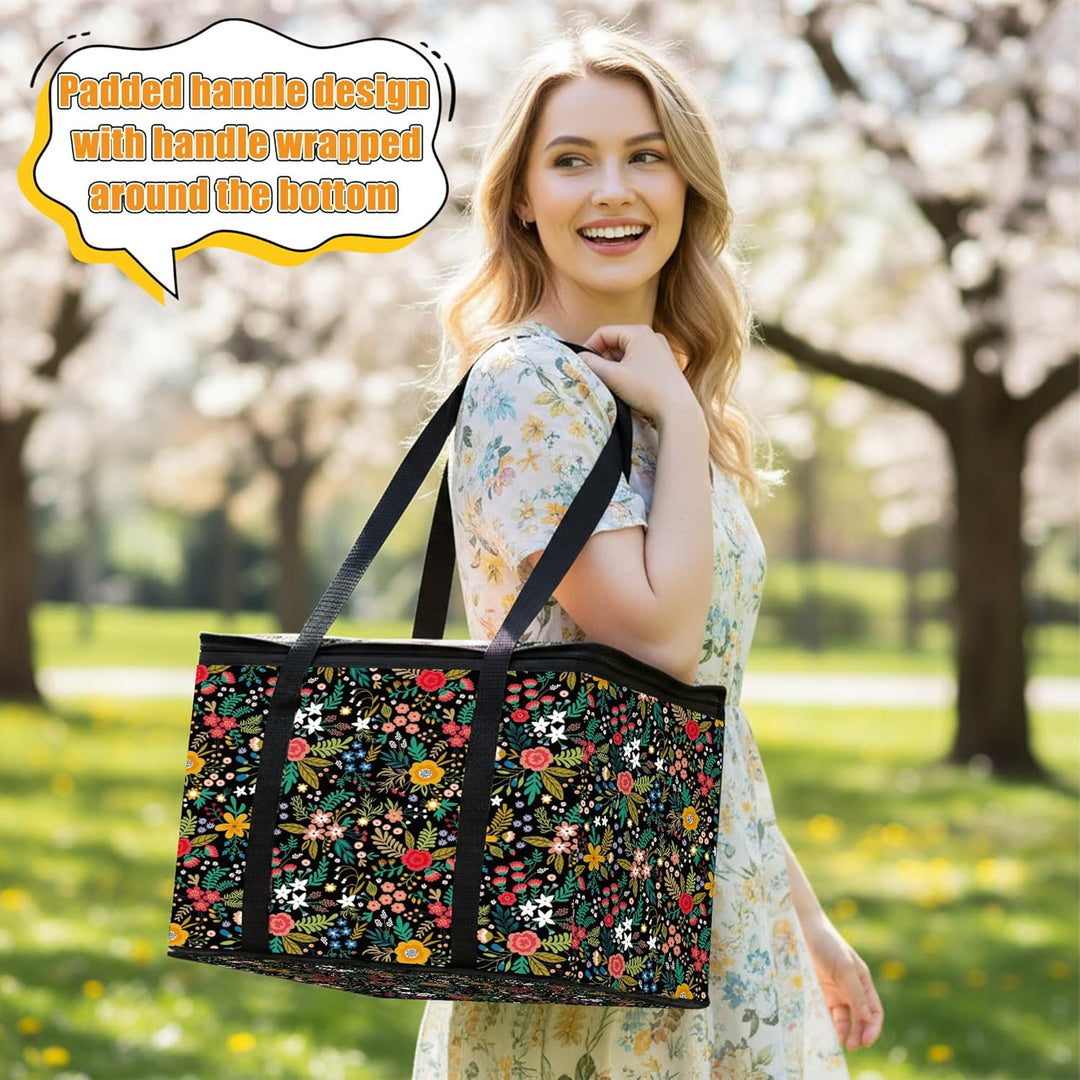 Kühltasche 40L Faltbar Picknicktasche Isolierte Picknick-Lunch-Thermotasche mit stabilen Griffen und