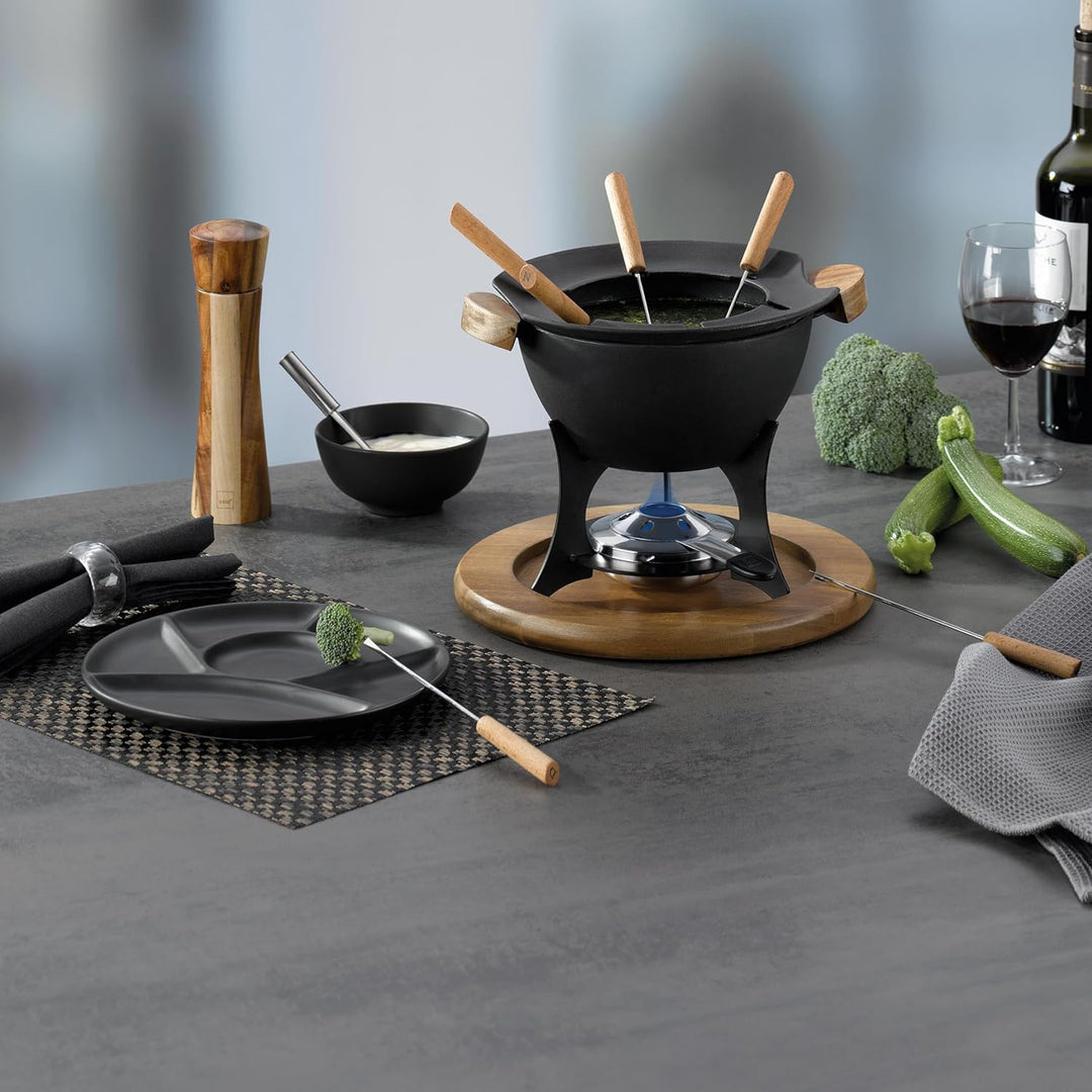 kela Fondue-Set Country Gusseisen schwarz 21,5cm 27cmØ, 27x27x21,5 cm Single