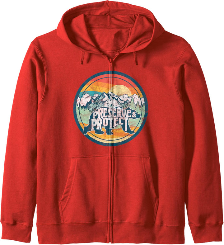 Preserve & Protect Bear Mountains & National Park Nature Kapuzenjacke