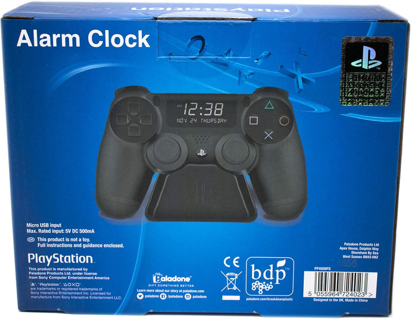 Paladone Digital Wecker LCD | PS4 Dualshock Controller Design | Verwenden Sie die Tasten, um Uhrzeit