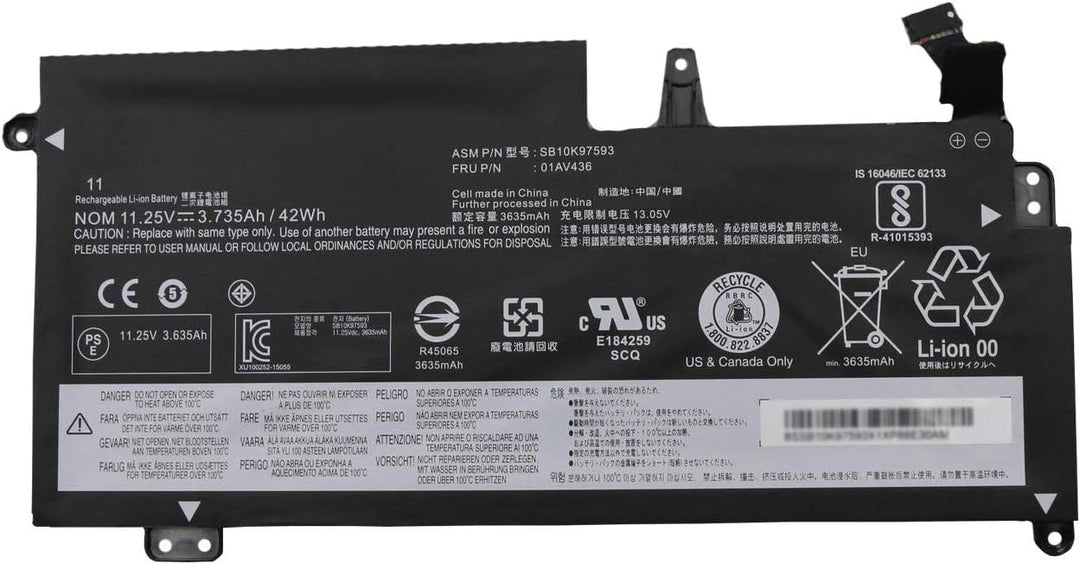 WYGUO 01AV401 SB10J78998 01AV400 01AV402 SB10J78999 01AV435 01AV436 01AV437 Laptop-Akku-Ersatz für L