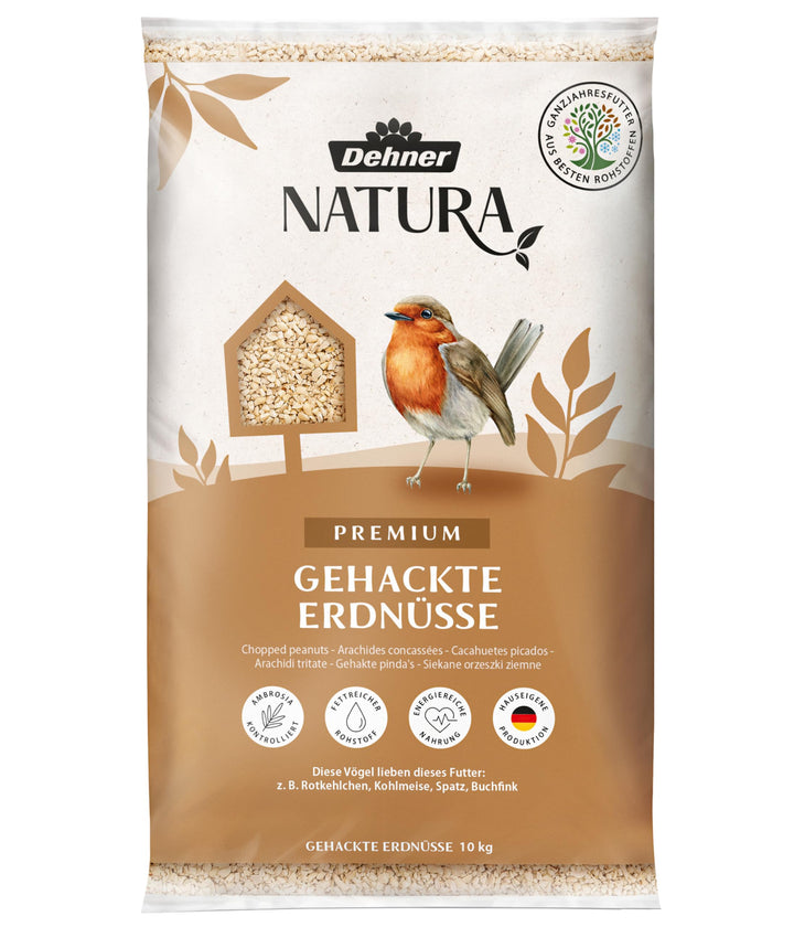 Dehner Natura Wildvogelfutter, gehackte Erdnüsse, 10 kg 10 kg (1er Pack) Single, 10 kg (1er Pack) Si