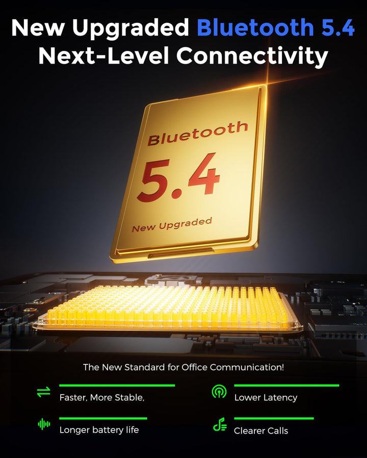 Bluetooth-Headset, Kabelloses Headset mit Mikrofon, Qualcomm Chipset Dongle, V5.4-Headsets mit Mikro