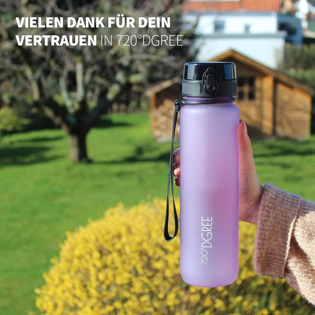 720°DGREE Trinkflasche “uberBottle“ 350ml, 500ml, 650ml, 1l, 1,5 Liter softTouch +Früchtebehälter -