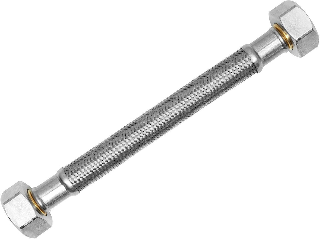 SFX® Panzerschlauch 100cm Flexschlauch - 1/2 Zoll ÜM Edelstahlgeflecht Wasserschlauch Wasserleitung