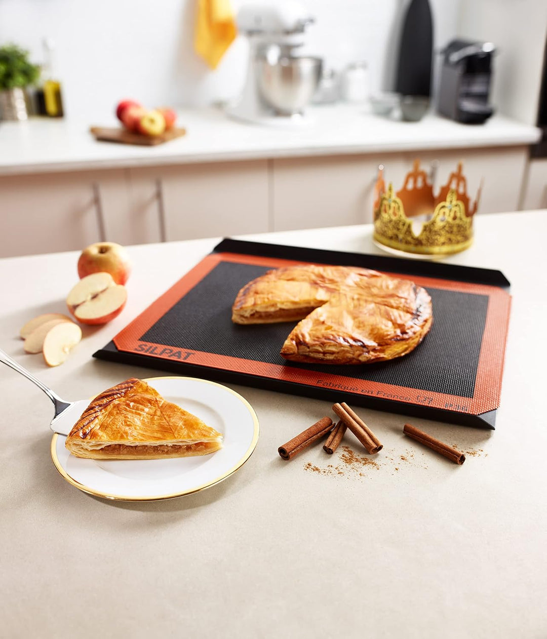 Silpat SN 415 290 02 Silpain Premium Antihaft-Silikon-Backmatte für Brot, 29,8 x 41,6 cm, schwarz