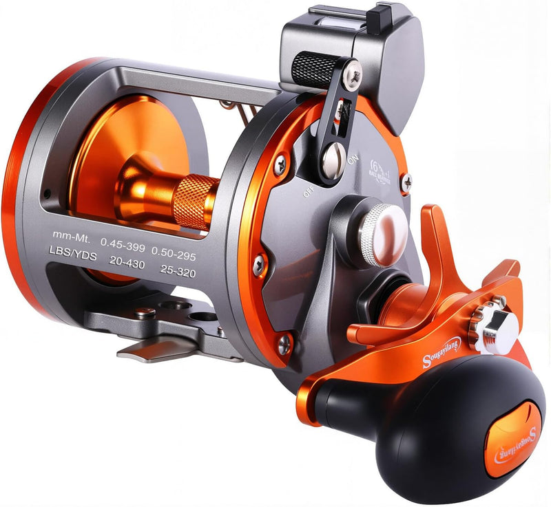Sougayilang Angelrolle mit Schnurzähler, konventionelle Wasserwaage, Wind-Angelrolle C-Thunder LS II