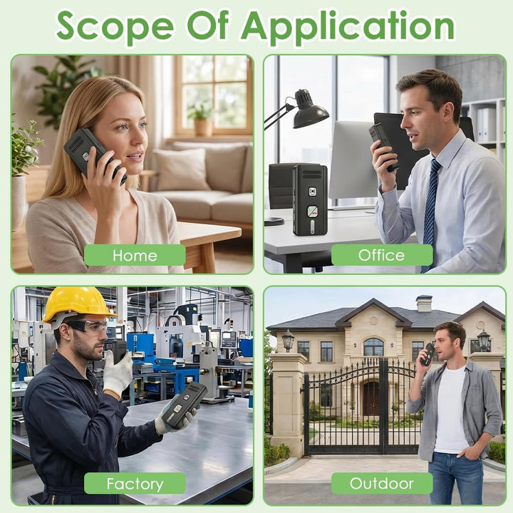 2 Pack Gegensprechanlage, 2 Wege Gegensprechanlage Funk mit Vollduplex Gesprächsfunktion, 500m Reich